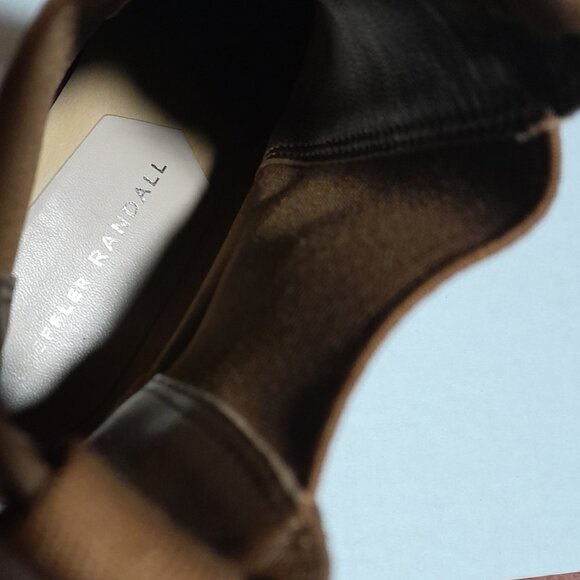 Loeffler Randall CACAO Leather Wood Clog Chelsea Boots sz 6M - Picture 7 of 9